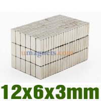 12x6x3 mm bloques de tierra rara bloque fuerte imanes de neodimio N42 Dónde comprar imanes de neodimio (12mm x 6 mm x 3 mm)