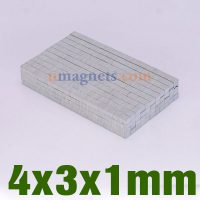 4x3x1mm neodimio Block Magneti N35 magneti in terre rare Bulk blocchi magnetici (4mmx3mmx1mm) Lowes